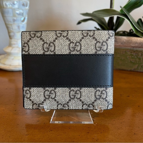 NEW Gucci Bifold Wallet Coated Canvas and Leather - Picture 7 of 10